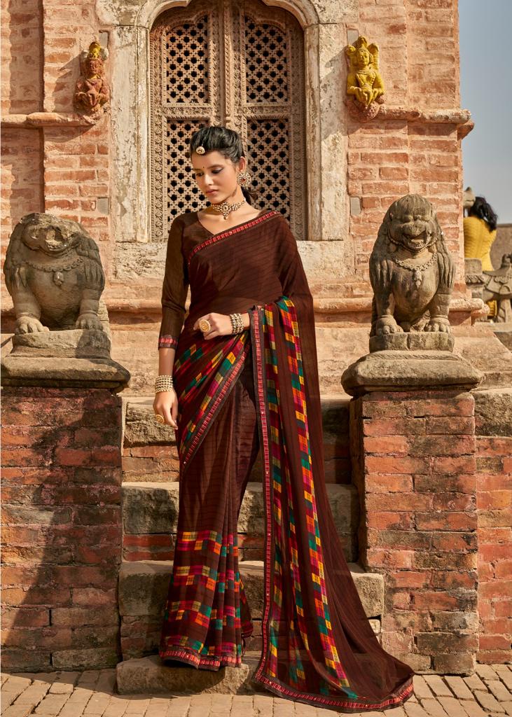 Kashvi Virasat Fancy Wear Georgette Printed Stylish Saree Collection